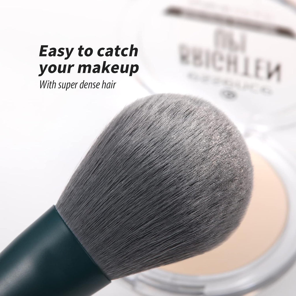 Makeup Gift Set 19 Pcs,17Pcs Brushes Brush 1Pc Cleaning Mat and 1Pc Makeup Sponge Professional Face Powder Eye Shadow Powder Liquid Brushes
